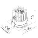 Влагозащищенный светильник LeDron FAST TOP SQ MINI Wh-Gl