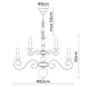 Подвесная люстра ARTE Lamp A1129LM-12AB