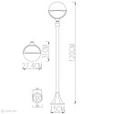 Садово-парковый светильник ARTE Lamp A1496PA-1BK