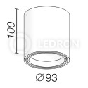 Накладной светильник LeDron KEA R ED GU10 Black