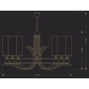 Люстра на штанге Kutek RUT-ZW-6(N/KL) Люстра на штанге Kutek RUT-ZW-6(N/KL)