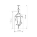 Подвесной уличный светильник Elektrostandard GL 1004H черное золото
