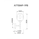 Бра ARTE Lamp A7759AP-1PB