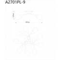 Накладная люстра ARTE Lamp A2701PL-9WG