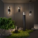 Подвесной уличный светильник Elektrostandard Roil (35125/H) чёрный/дымчатый плафон