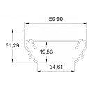 Профиль для шинопроводов Denkirs TR3050-AL